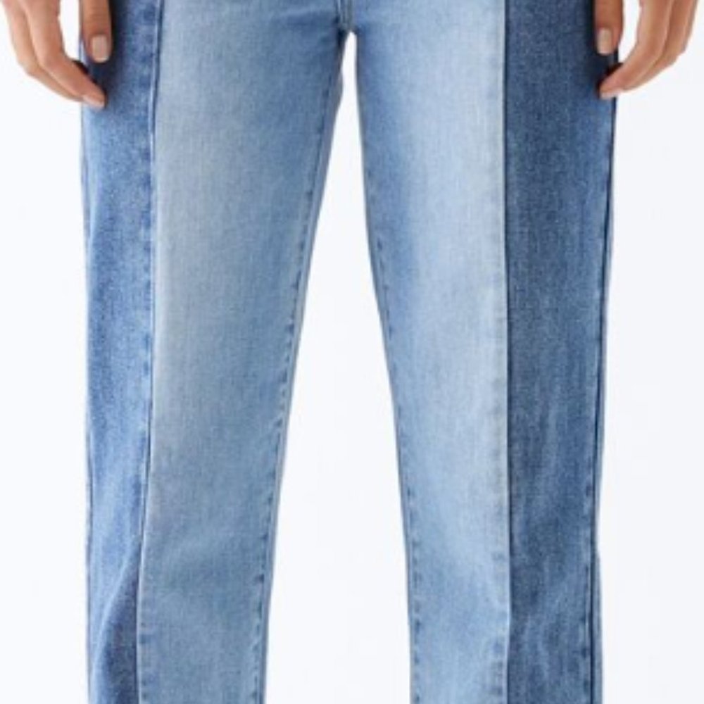 PacSun Two Panel High Waisted Straight Leg Jeans